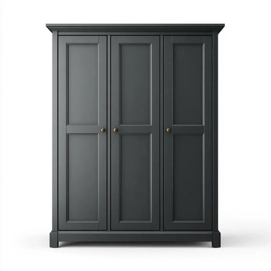 Kleiderschrank 3-türig Anthrazit 150 x 60 x 200 cm MDF rechteckig