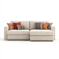2-Sitzer Sofa Creme 220 x 100 x 88 cm Polyester Rechteckig